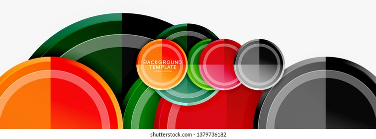 Coloridos círculos brillantes de fondo. Vector