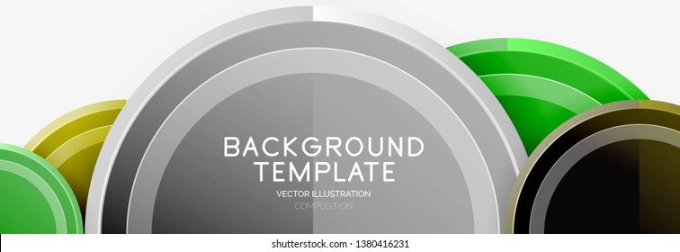 Coloridos círculos brillantes de fondo. Vector