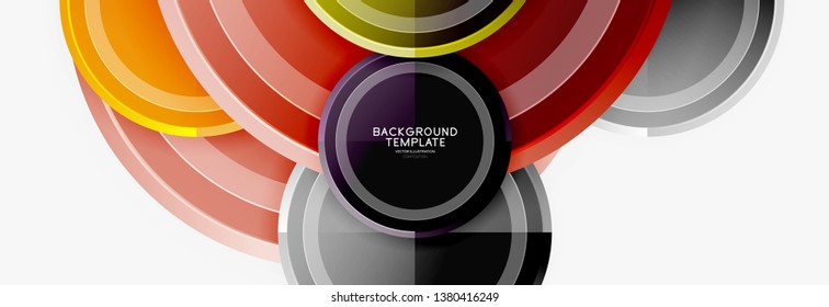 Coloridos círculos brillantes de fondo. Vector