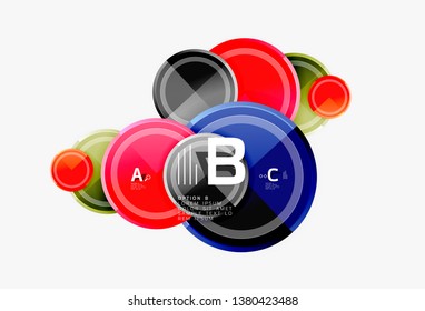 Coloridos círculos brillantes de fondo. Vector