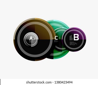 Coloridos círculos brillantes de fondo. Vector