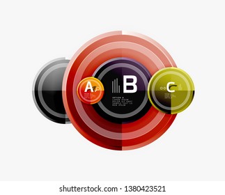 Colorful glossy circles background. Vector