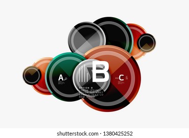 Coloridos círculos brillantes de fondo. Vector