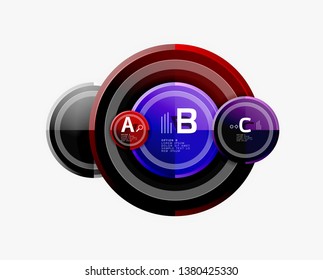 Coloridos círculos brillantes de fondo. Vector