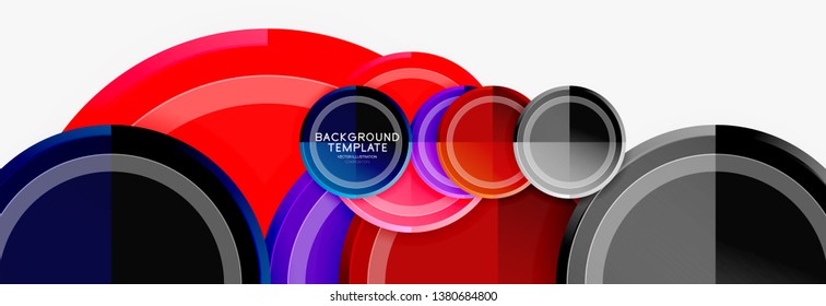 Coloridos círculos brillantes de fondo. Vector
