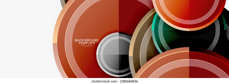 Coloridos círculos brillantes de fondo. Vector