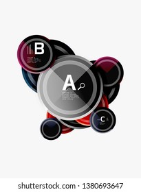 Coloridos círculos brillantes de fondo. Vector