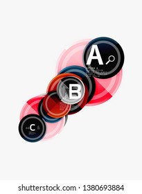 Colorful glossy circles background. Vector