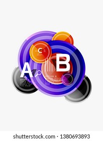 Coloridos círculos brillantes de fondo. Vector
