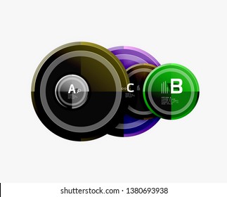 Coloridos círculos brillantes de fondo. Vector