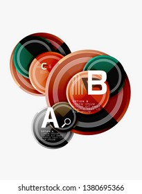 Coloridos círculos brillantes de fondo. Vector