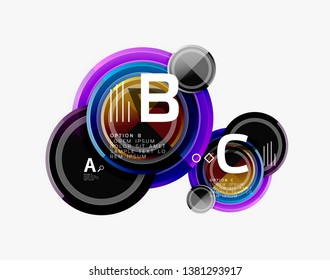 Coloridos círculos brillantes de fondo. Vector