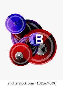Coloridos círculos brillantes de fondo. Vector