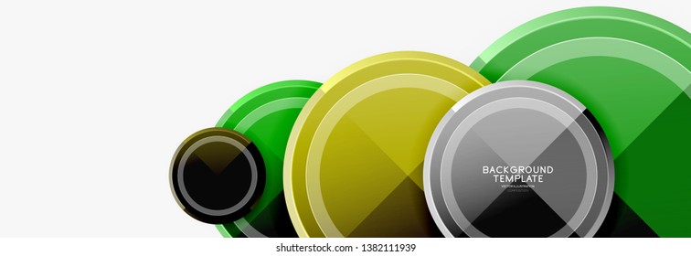 Coloridos círculos brillantes de fondo. Vector