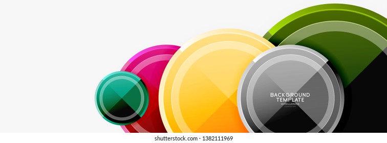 Coloridos círculos brillantes de fondo. Vector