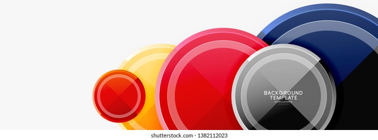Coloridos círculos brillantes de fondo. Vector