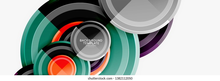 Coloridos círculos brillantes de fondo. Vector