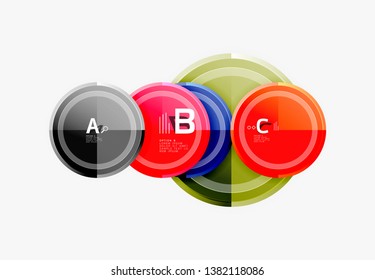 Colorful glossy circles background. Vector