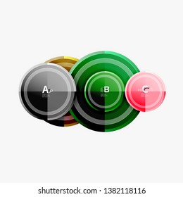 Colorful glossy circles background. Vector
