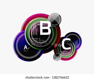 Coloridos círculos brillantes de fondo. Vector