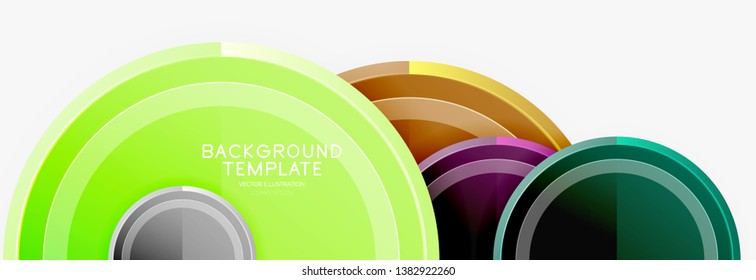Coloridos círculos brillantes de fondo. Vector