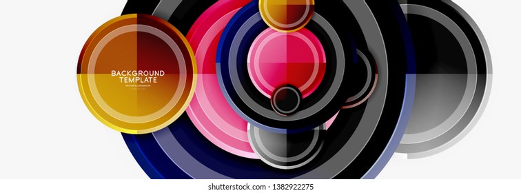 Coloridos círculos brillantes de fondo. Vector