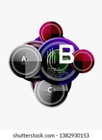 Coloridos círculos brillantes de fondo. Vector