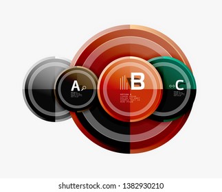 Coloridos círculos brillantes de fondo. Vector