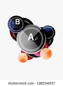 Coloridos círculos brillantes de fondo. Vector