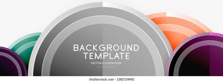 Coloridos círculos brillantes de fondo. Vector