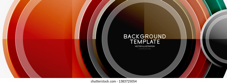 Coloridos círculos brillantes de fondo. Vector