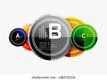 Coloridos círculos brillantes de fondo. Vector
