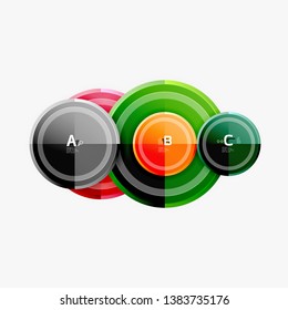 Coloridos círculos brillantes de fondo. Vector