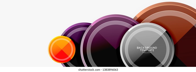 Coloridos círculos brillantes de fondo. Vector