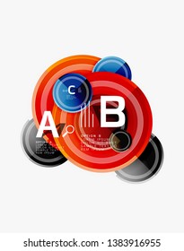 Coloridos círculos brillantes de fondo. Vector