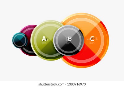Coloridos círculos brillantes de fondo. Vector