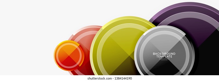 Coloridos círculos brillantes de fondo. Vector