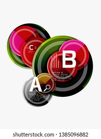 Coloridos círculos brillantes de fondo. Vector