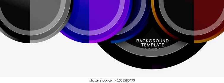 Coloridos círculos brillantes de fondo. Vector