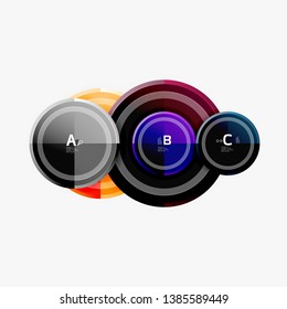 Colorful glossy circles background. Vector