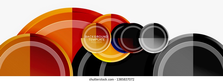 Coloridos círculos brillantes de fondo. Vector