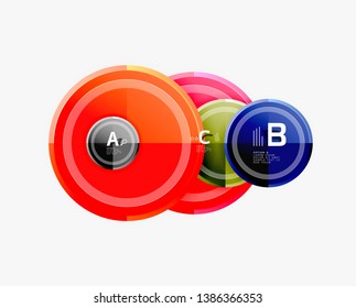 Coloridos círculos brillantes de fondo. Vector