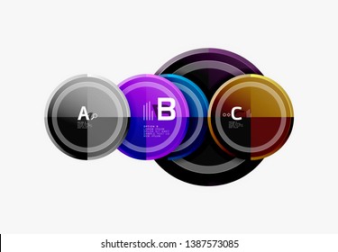 Coloridos círculos brillantes de fondo. Vector