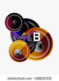Coloridos círculos brillantes de fondo. Vector