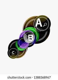 Colorful glossy circles background. Vector