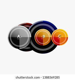 Colorful glossy circles background. Vector