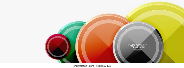 Coloridos círculos brillantes de fondo. Vector