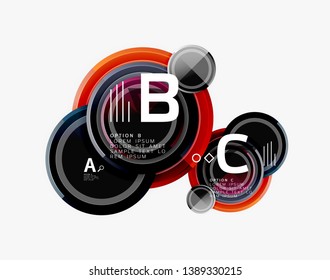 Colorful glossy circles background. Vector