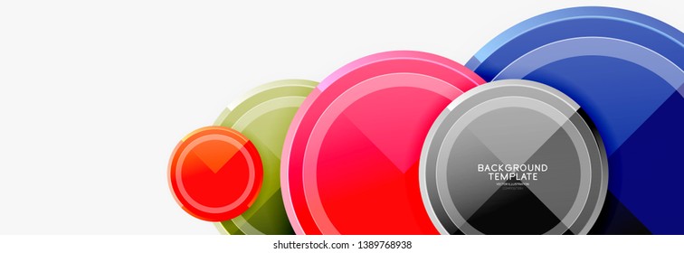 Coloridos círculos brillantes de fondo. Vector