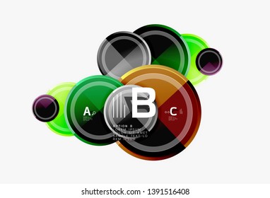 Coloridos círculos brillantes de fondo. Vector